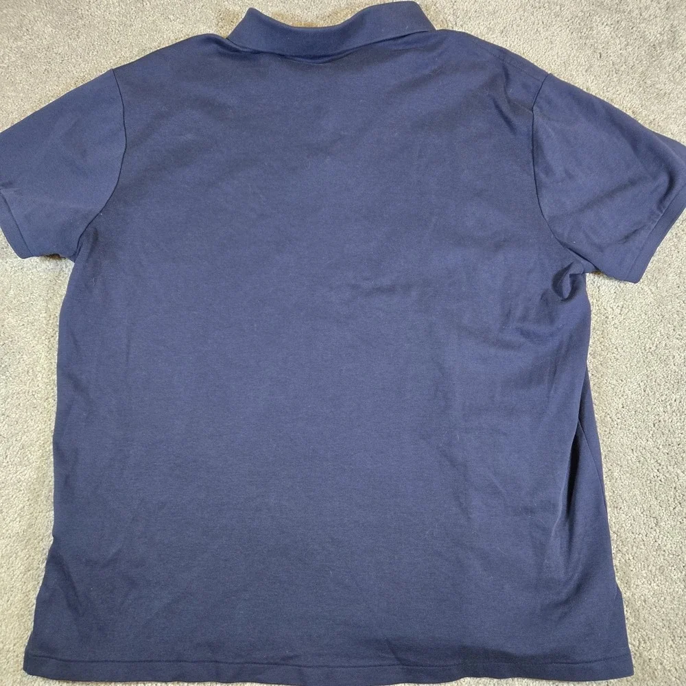 Polo Ralph Lauren Shirt Mens Large Navy Blue Golf Polo Flesh Pony‎ Logo